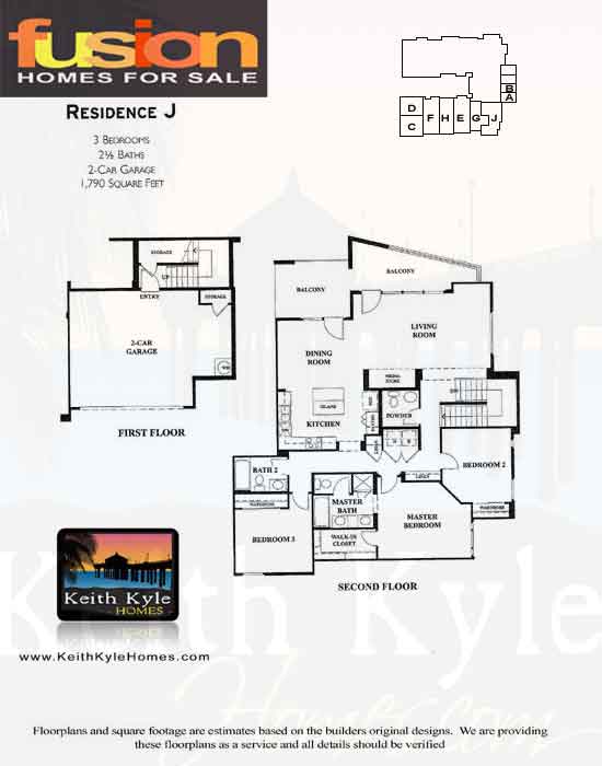 Residence J floorplan in Fusion South Bay